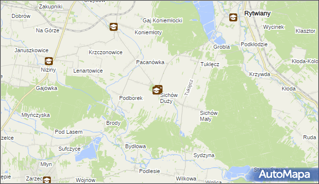 mapa Sichów Duży, Sichów Duży na mapie Targeo