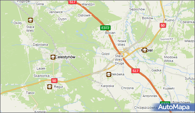 mapa Skorupy, Skorupy na mapie Targeo