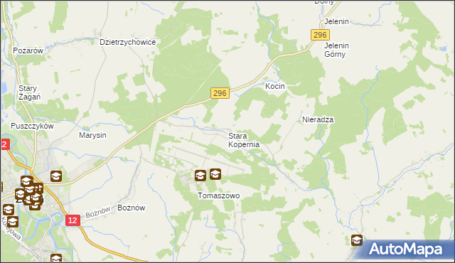 mapa Stara Kopernia, Stara Kopernia na mapie Targeo