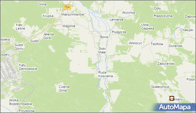 mapa Stoki Stare, Stoki Stare na mapie Targeo