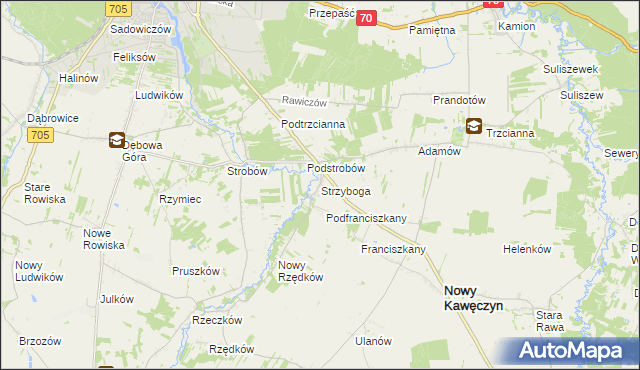 mapa Strzyboga, Strzyboga na mapie Targeo
