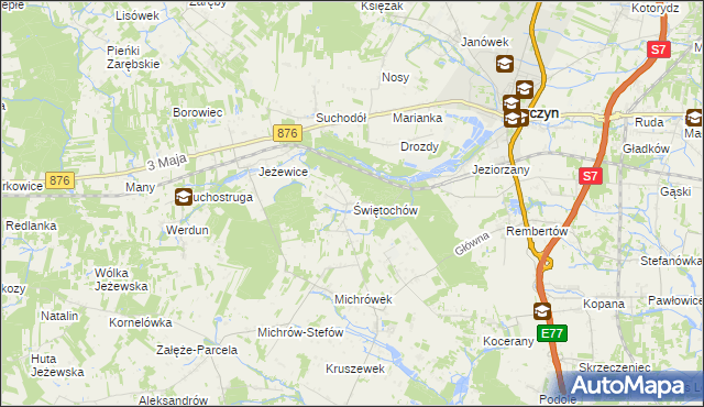 mapa Świętochów, Świętochów na mapie Targeo