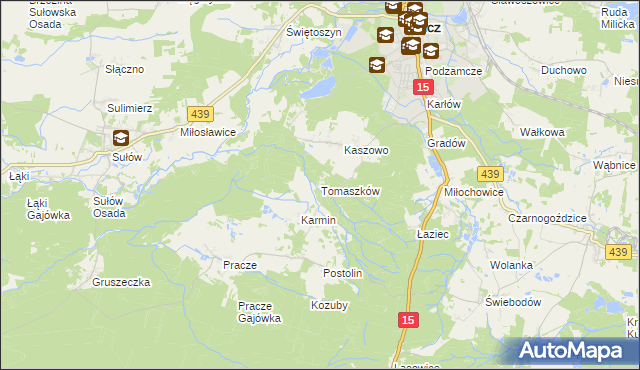mapa Tomaszków, Tomaszków na mapie Targeo
