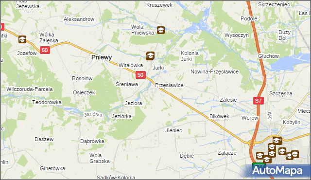 mapa Tomaszówka gmina Pniewy, Tomaszówka gmina Pniewy na mapie Targeo