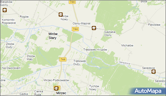 mapa Trębowiec-Krupów, Trębowiec-Krupów na mapie Targeo