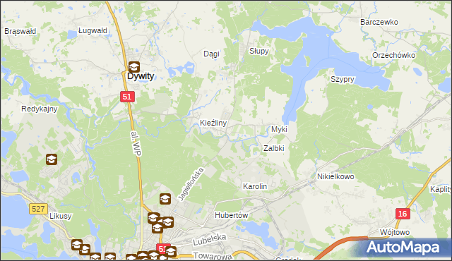 mapa Wadąg, Wadąg na mapie Targeo