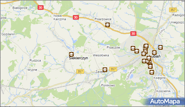 mapa Wesołówka gmina Siekierczyn, Wesołówka gmina Siekierczyn na mapie Targeo