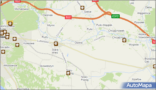 mapa Witowice gmina Końskowola, Witowice gmina Końskowola na mapie Targeo