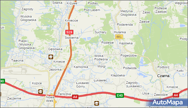 mapa Wólka Podleśna, Wólka Podleśna na mapie Targeo