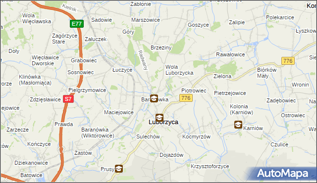 mapa Wysiołek Luborzycki, Wysiołek Luborzycki na mapie Targeo