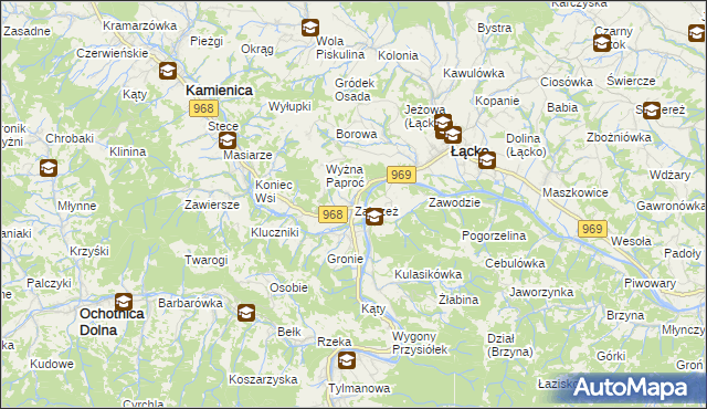 mapa Zabrzeż, Zabrzeż na mapie Targeo