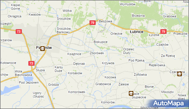 mapa Zborówek Nowy, Zborówek Nowy na mapie Targeo