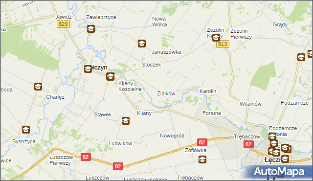 mapa Ziółków, Ziółków na mapie Targeo