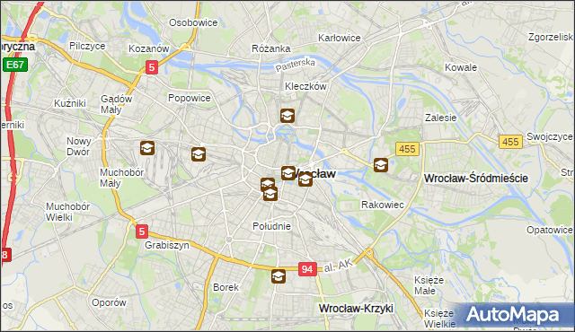 mapa Wrocławia, Wrocław na mapie Targeo