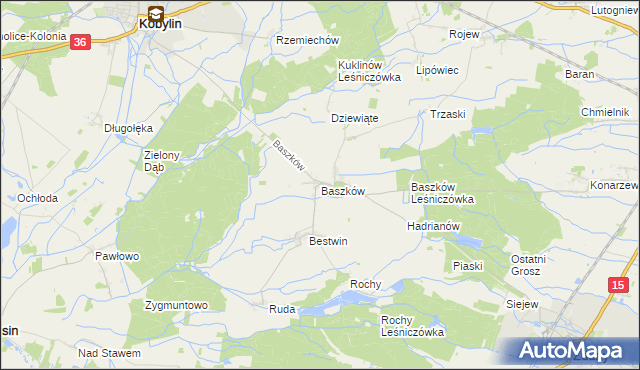 mapa Baszków, Baszków na mapie Targeo