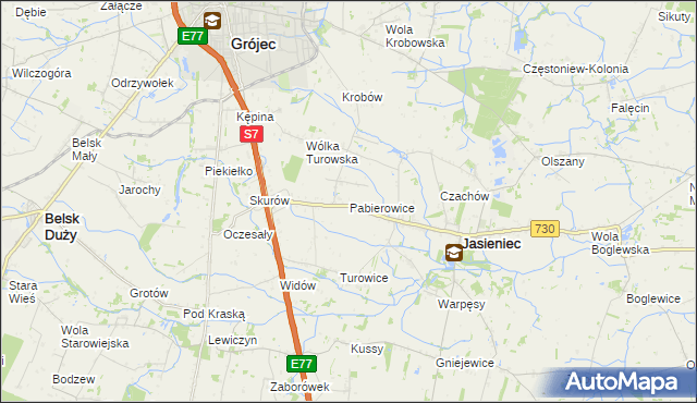 mapa Pabierowice, Pabierowice na mapie Targeo