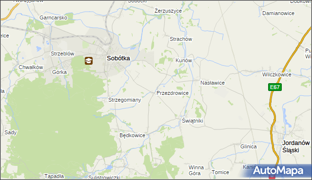 mapa Przezdrowice, Przezdrowice na mapie Targeo