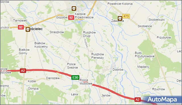 mapa Ruszków Pierwszy, Ruszków Pierwszy na mapie Targeo