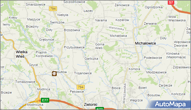 mapa Wola Zachariaszowska, Wola Zachariaszowska na mapie Targeo