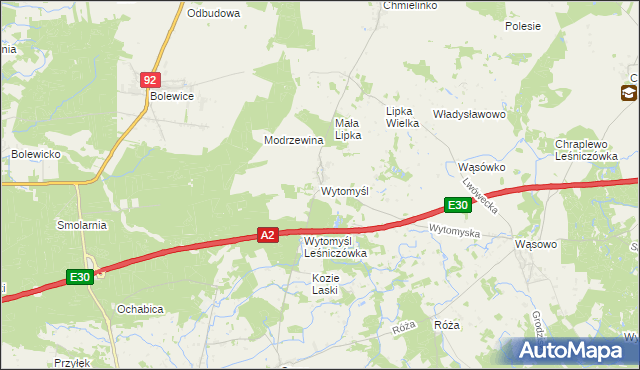 mapa Wytomyśl, Wytomyśl na mapie Targeo