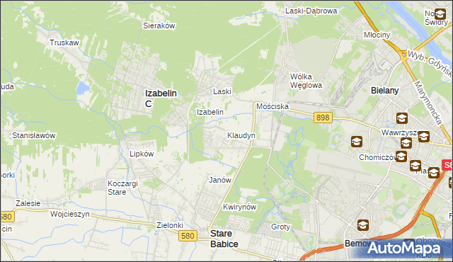 mapa Klaudyn, Klaudyn na mapie Targeo