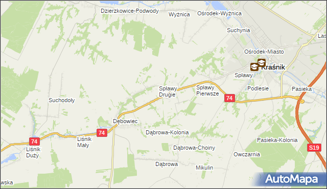 mapa Kowalin, Kowalin na mapie Targeo