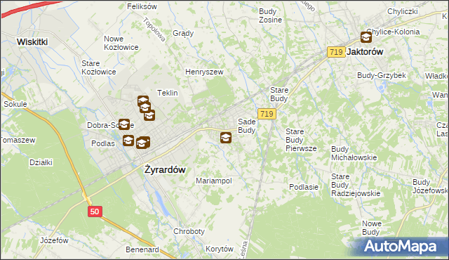 mapa Międzyborów, Międzyborów na mapie Targeo