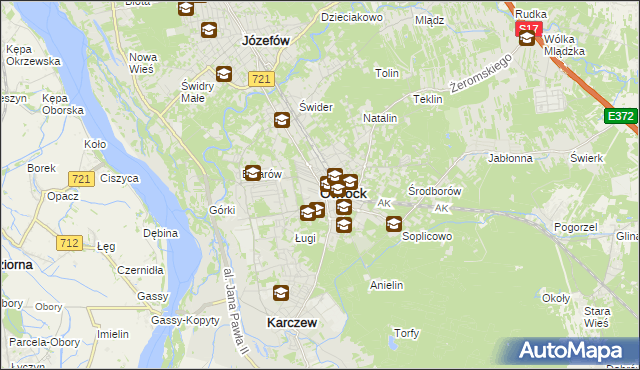 mapa Otwock, Otwock na mapie Targeo