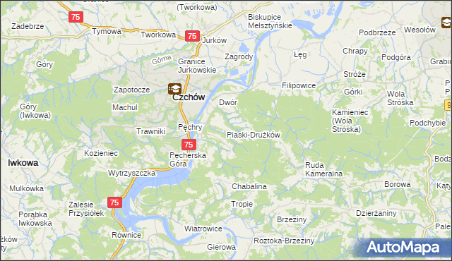 mapa Piaski-Drużków, Piaski-Drużków na mapie Targeo