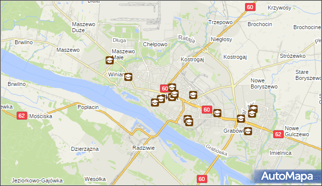 mapa Płock, Płock na mapie Targeo