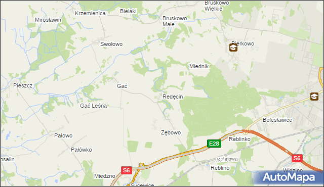 mapa Redęcin, Redęcin na mapie Targeo