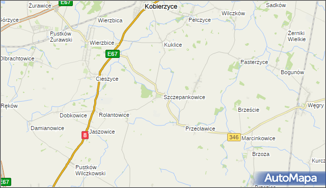 mapa Szczepankowice, Szczepankowice na mapie Targeo