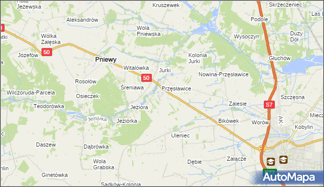 mapa Tomaszówka gmina Pniewy, Tomaszówka gmina Pniewy na mapie Targeo