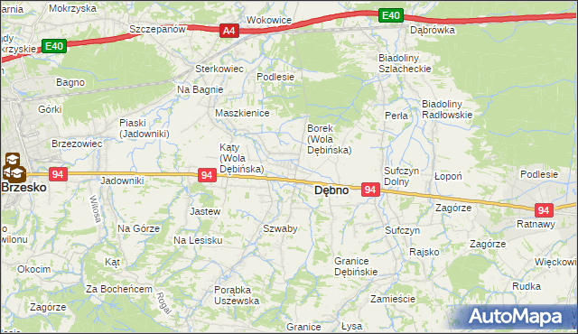 mapa Wola Dębińska, Wola Dębińska na mapie Targeo