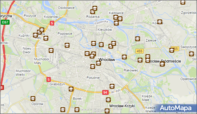 mapa Wrocławia, Wrocław na mapie Targeo