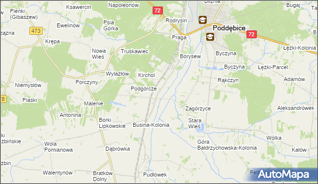 mapa Bałdrzychów, Bałdrzychów na mapie Targeo