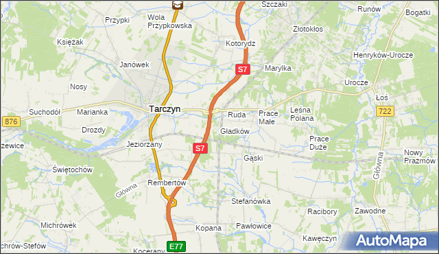 mapa Gładków, Gładków na mapie Targeo