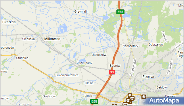 mapa Jakuszów, Jakuszów na mapie Targeo