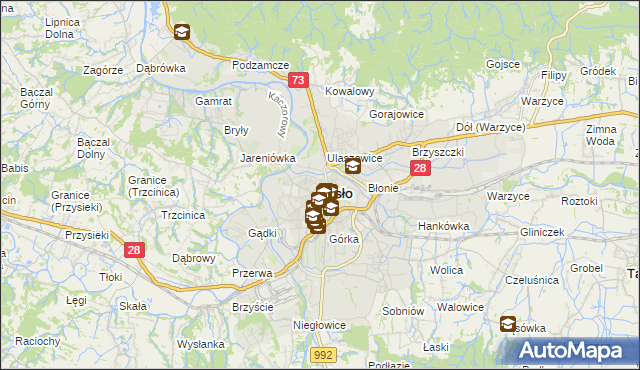 mapa Jasła, Jasło na mapie Targeo