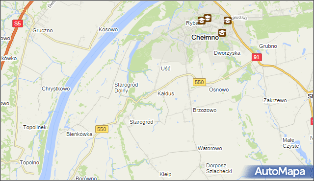 mapa Kałdus, Kałdus na mapie Targeo
