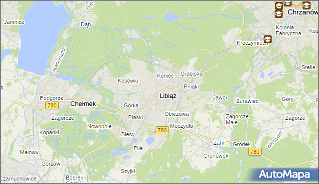 mapa Libiąż, Libiąż na mapie Targeo