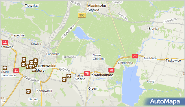 mapa Nowe Chechło, Nowe Chechło na mapie Targeo