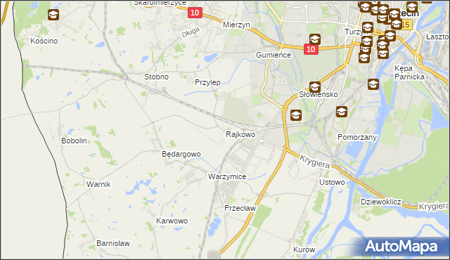 mapa Rajkowo, Rajkowo na mapie Targeo