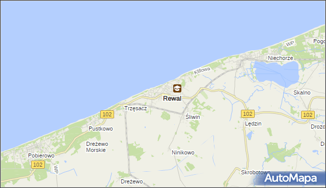 mapa Rewal, Rewal na mapie Targeo