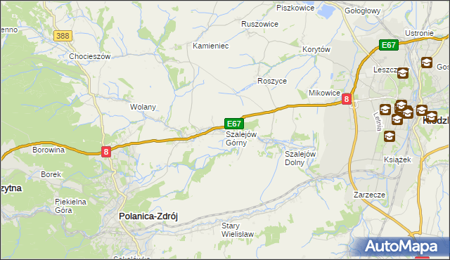 mapa Szalejów Górny, Szalejów Górny na mapie Targeo