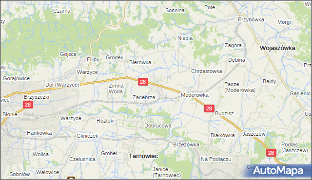 mapa Szebnie, Szebnie na mapie Targeo