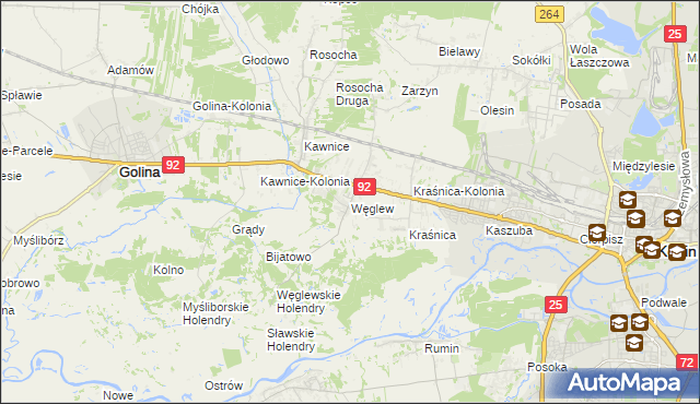 mapa Węglew, Węglew na mapie Targeo