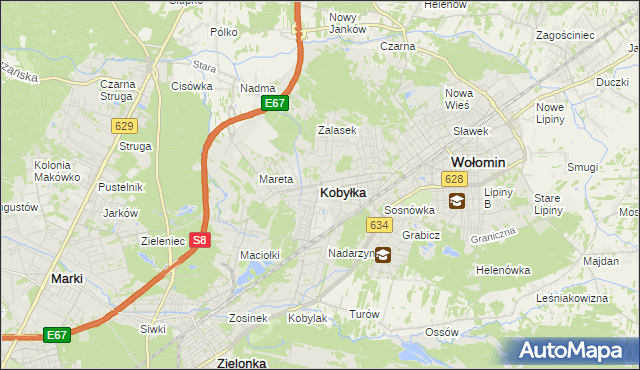 mapa Kobyłka, Kobyłka na mapie Targeo