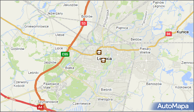 mapa Legnicy, Legnica na mapie Targeo