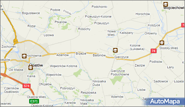 mapa Balbinów, Balbinów na mapie Targeo